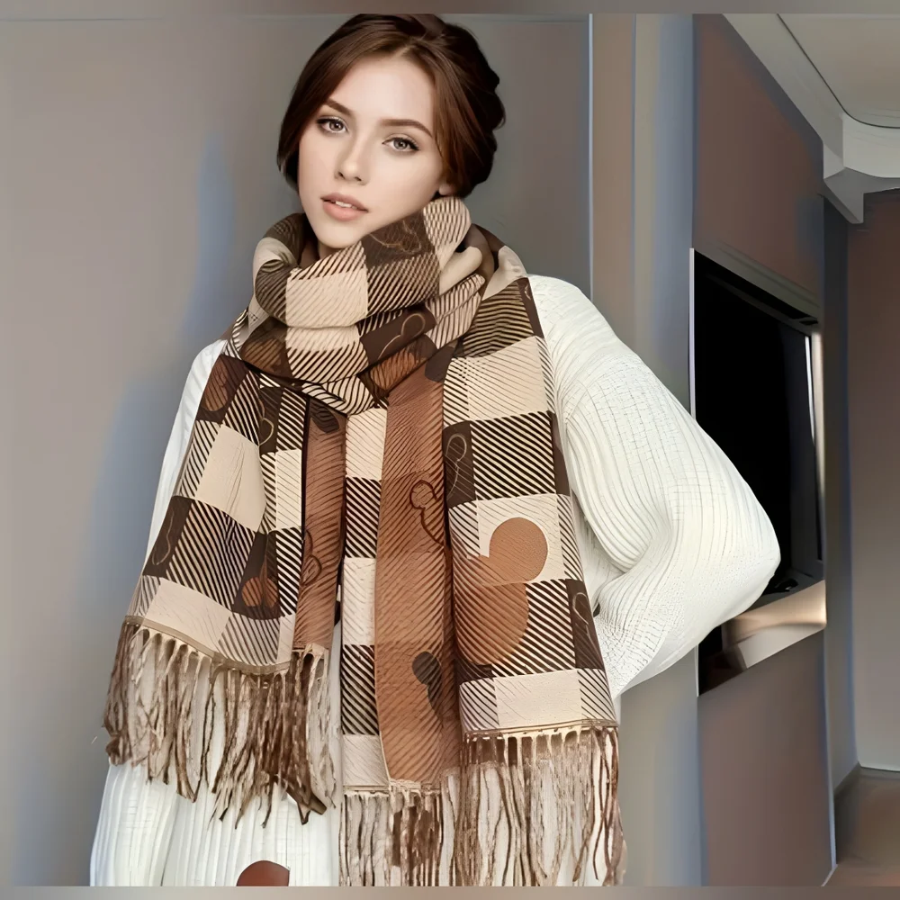 Adorable super soft Mickey Mouse scarves, 13" x 78". **brown & pink available - Picture 6 of 7